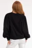 Black Soft Pullover with Balloon Sleeves sold by Lime Lush