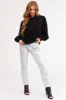 Black Soft Pullover with Balloon Sleeves sold by Lime Lush