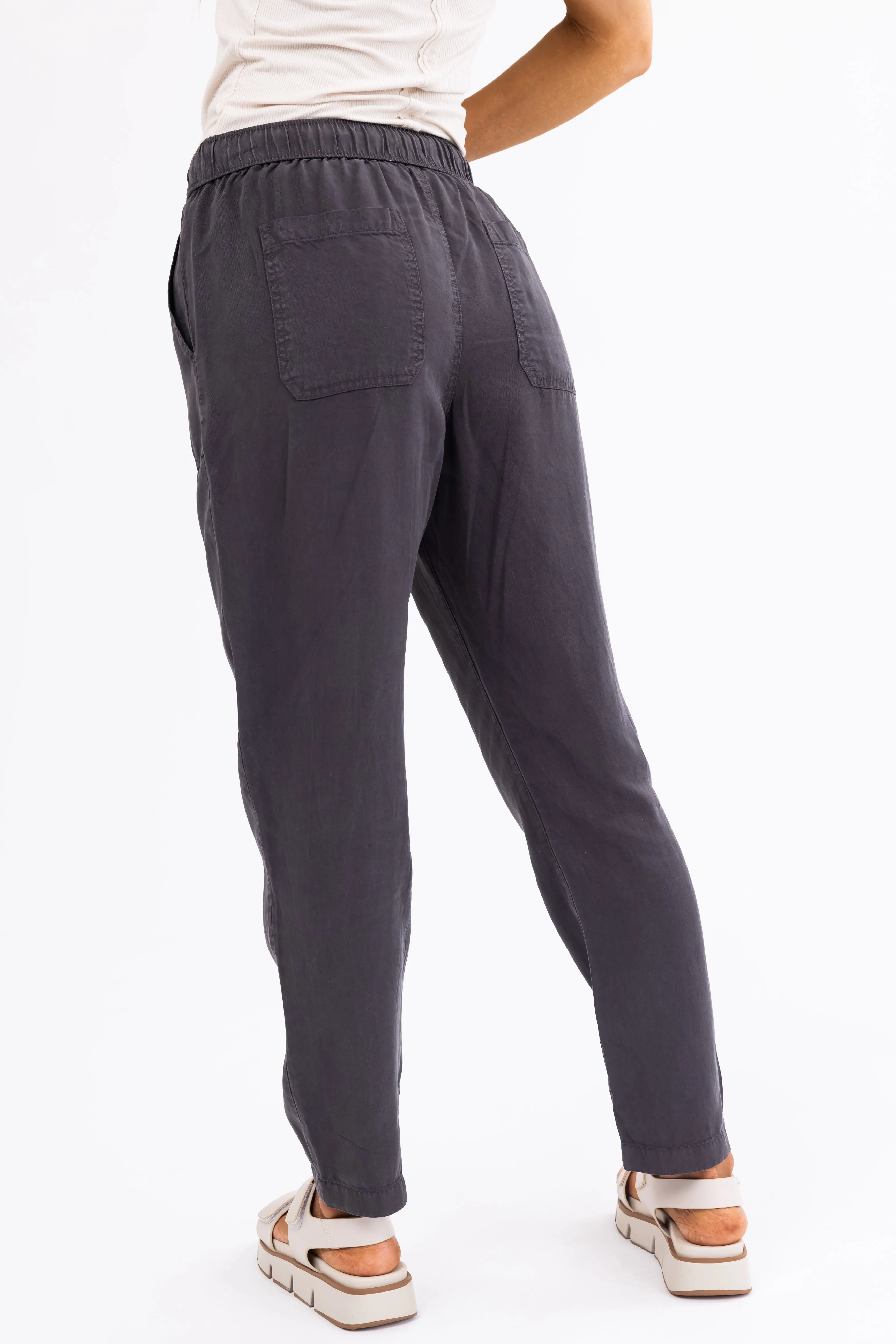 Charcoal Straight Leg Drawstring Soft Pants sold by Lime Lush product image thumbnail 4
