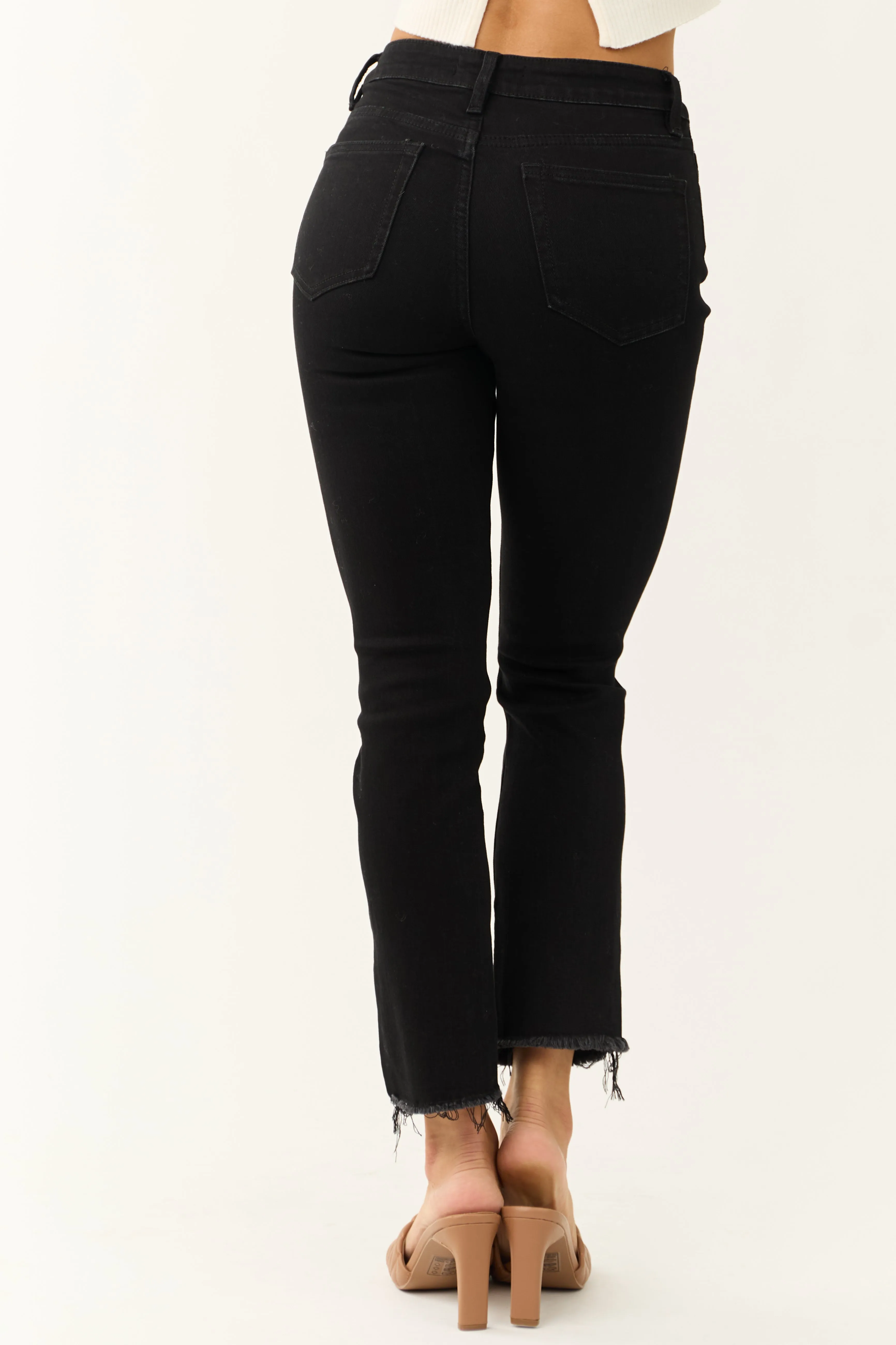 Vervet Black High Rise Slim Straight Jeans sold by Lime Lush product image thumbnail 4