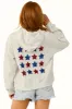 Pewter Grey Star Sequined Synched Hoodie sold by Lime Lush