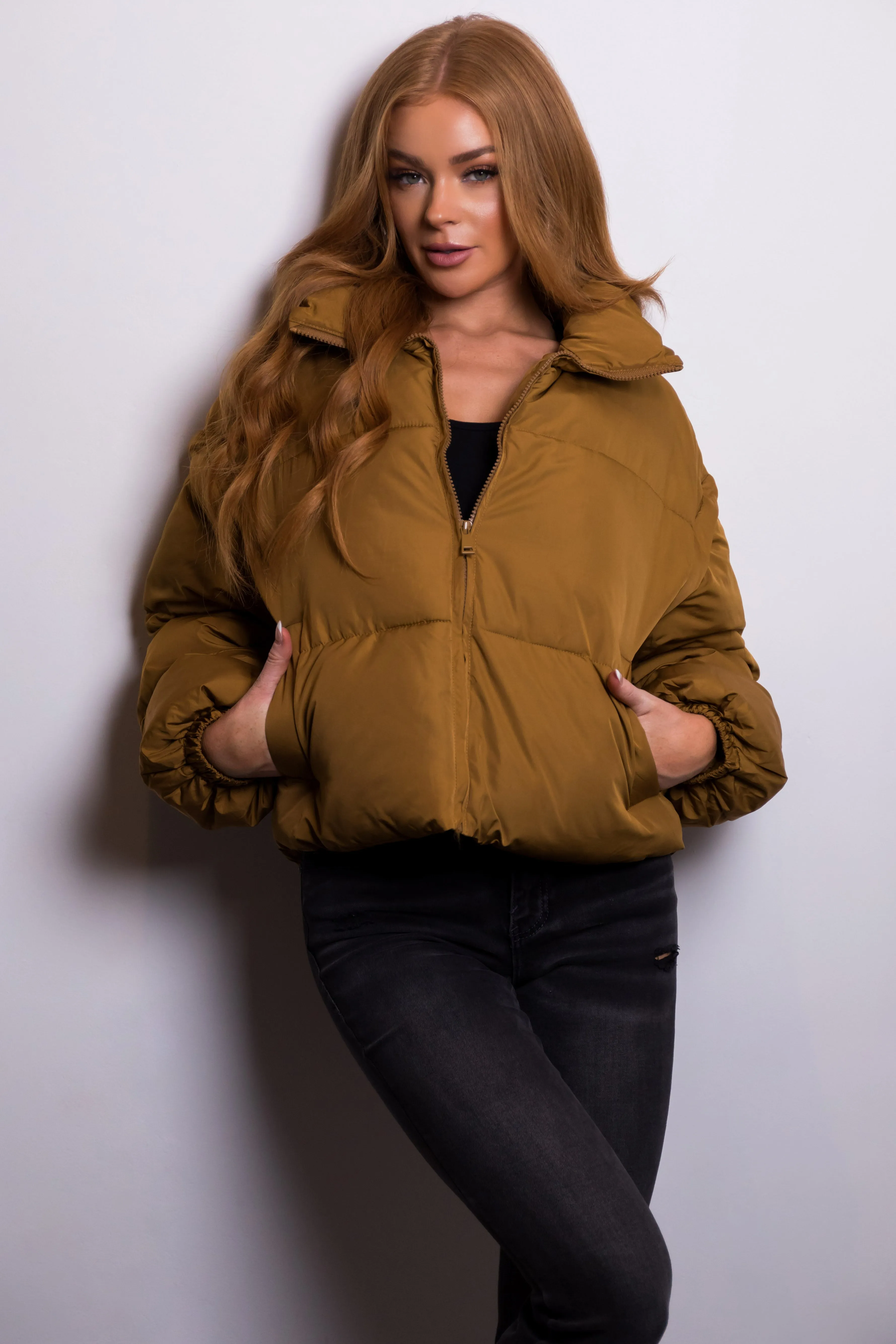Peanut Puffer Jacket with Detachable Sleeves sold by Lime Lush product image thumbnail 4