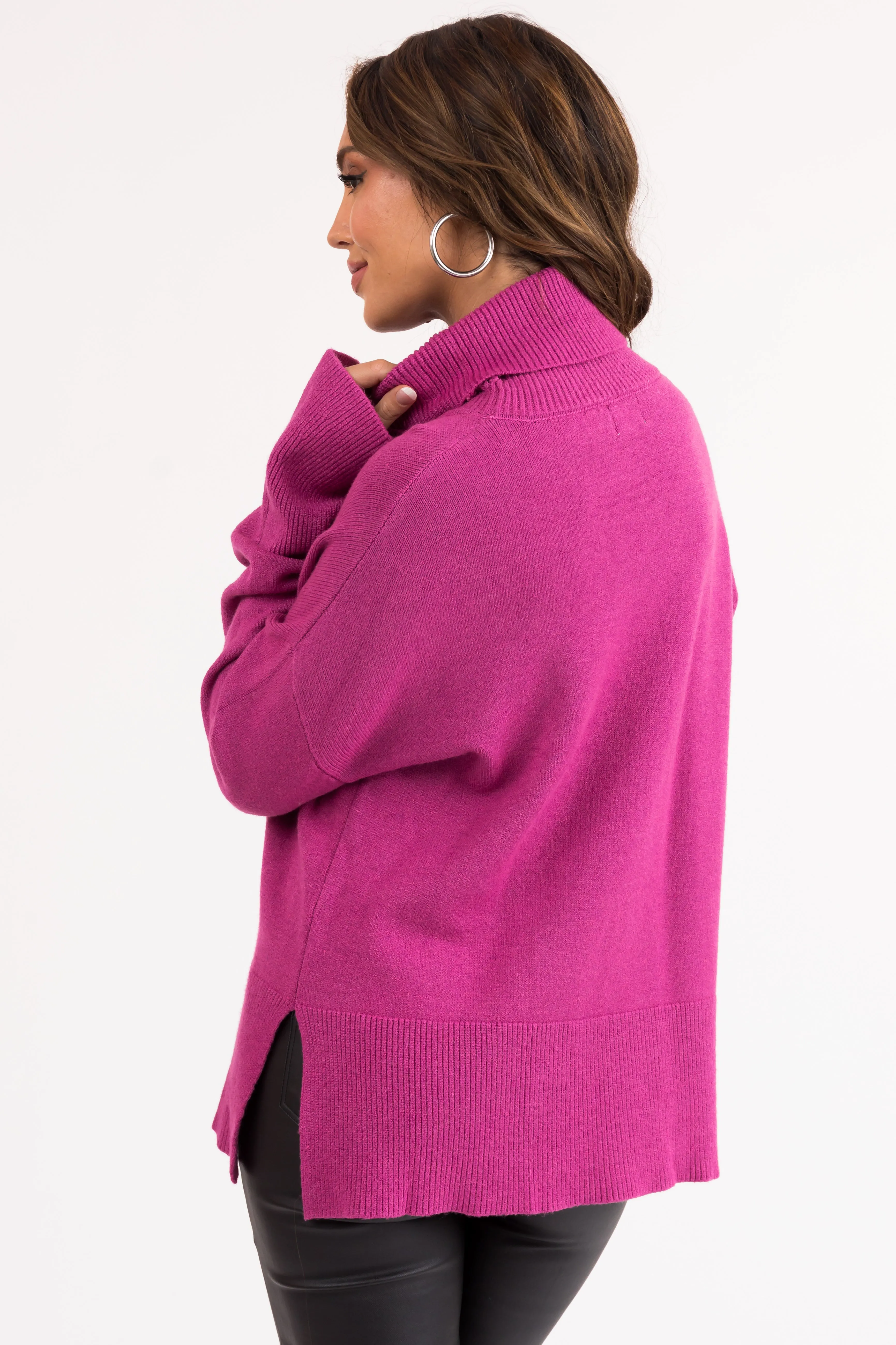 Mulberry Buttery Soft Turtleneck Sweater sold by Lime Lush product image thumbnail 4