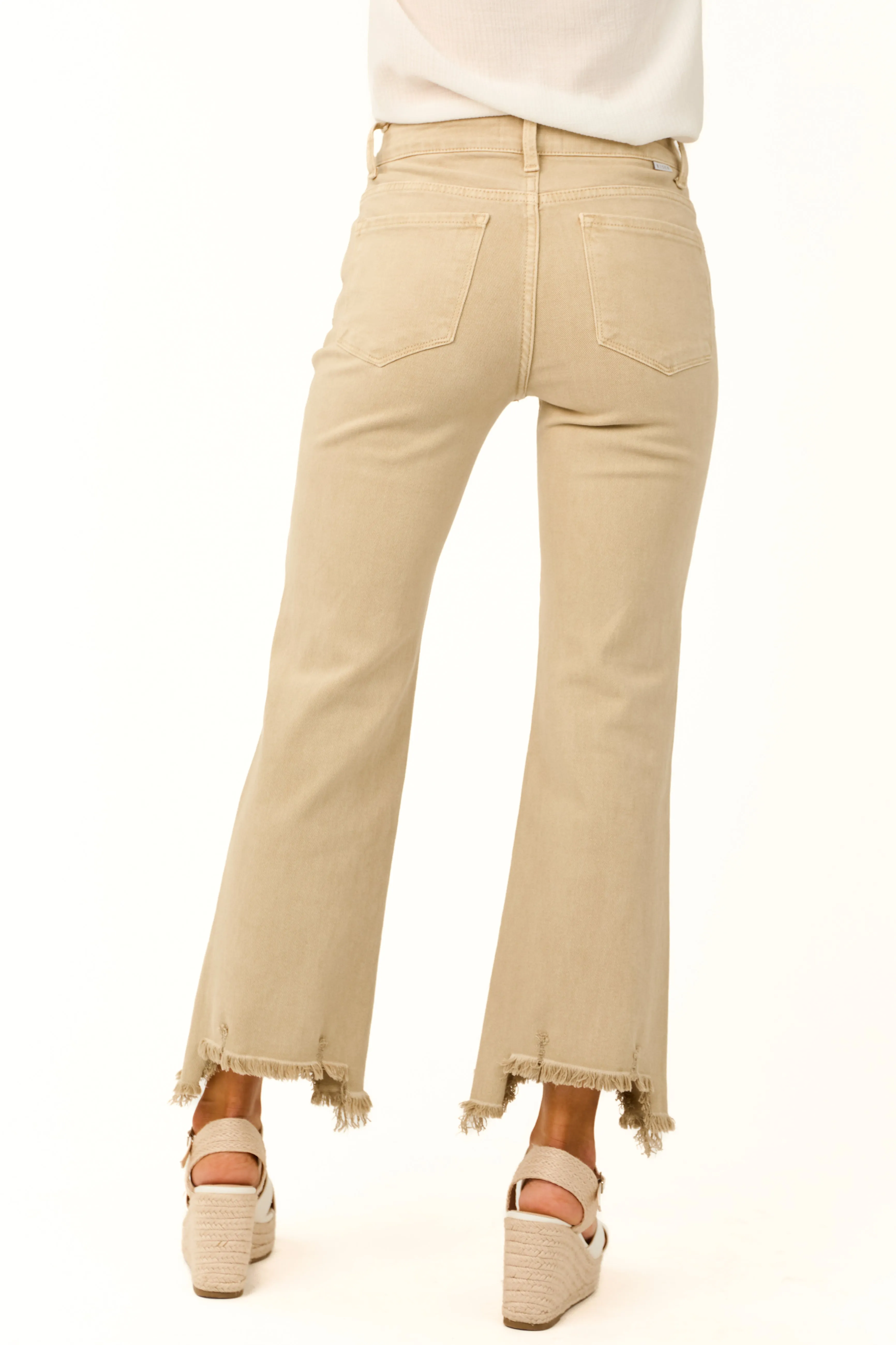 Risen Camel High Rise Straight Leg Jeans sold by Lime Lush product image thumbnail 4