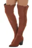 Spice Suede Over the Knee Block Heel Boots sold by Lime Lush