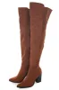 Spice Suede Over the Knee Block Heel Boots sold by Lime Lush