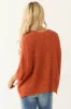 Terracotta Oversized Knit Half Sleeve Top sold by Lime Lush