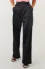 Black High Waisted Wide Leg Satin Pants sold by Lime Lush