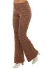 Burnt Orange Leopard Print Knit Flare Pants sold by Lime Lush