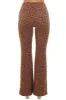 Burnt Orange Leopard Print Knit Flare Pants sold by Lime Lush