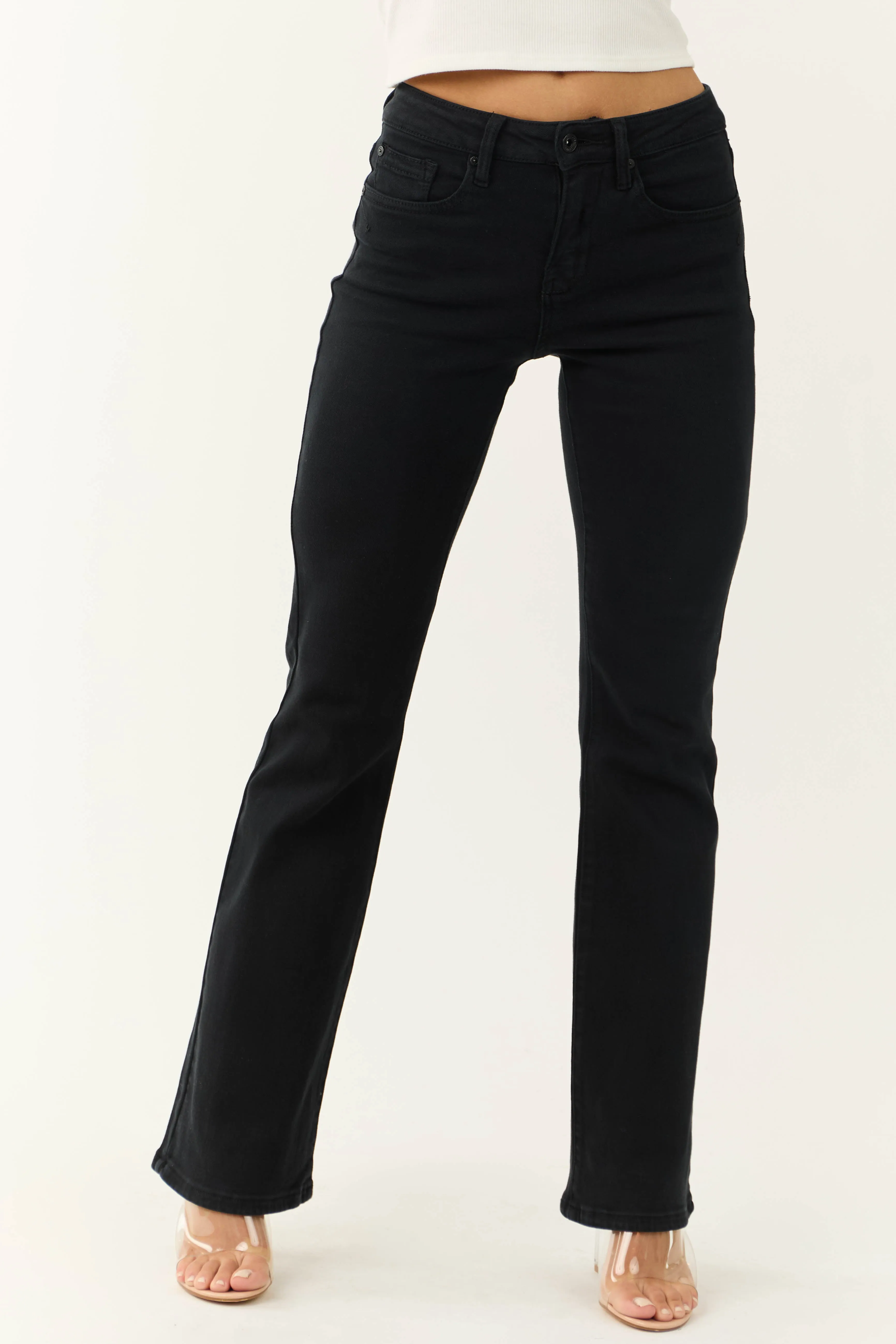 Special A Black Flare Leg High Rise Jeans sold by Lime Lush