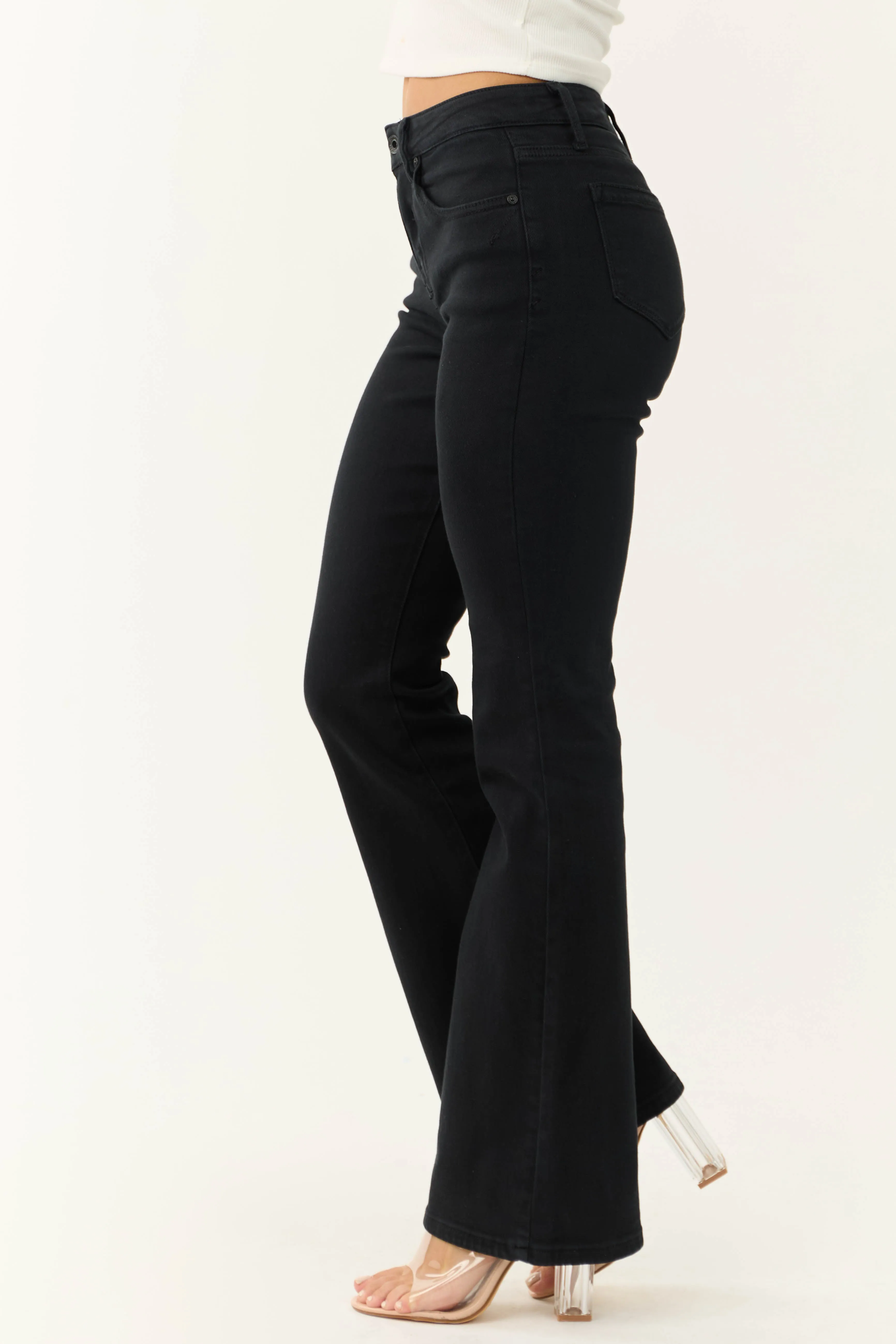 Special A Black Flare Leg High Rise Jeans sold by Lime Lush product image thumbnail 3