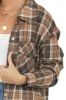 Cocoa and Copper Plaid Button Up Flannel Top sold by Lime Lush