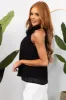 She+Sky Black Sleeveless Pleated Top sold by Lime Lush