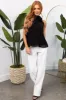 She+Sky Black Sleeveless Pleated Top sold by Lime Lush