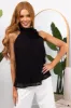 She+Sky Black Sleeveless Pleated Top sold by Lime Lush