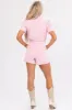 She+Sky Blush Button Down Denim Romper sold by Lime Lush