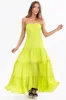 Kiwi Strapless Smocked Top Tiered Maxi Dress sold by Lime Lush