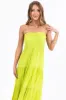 Kiwi Strapless Smocked Top Tiered Maxi Dress sold by Lime Lush