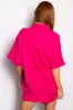 She+Sky Hot Pink Chest Pocket Half Sleeve Shirt sold by Lime Lush