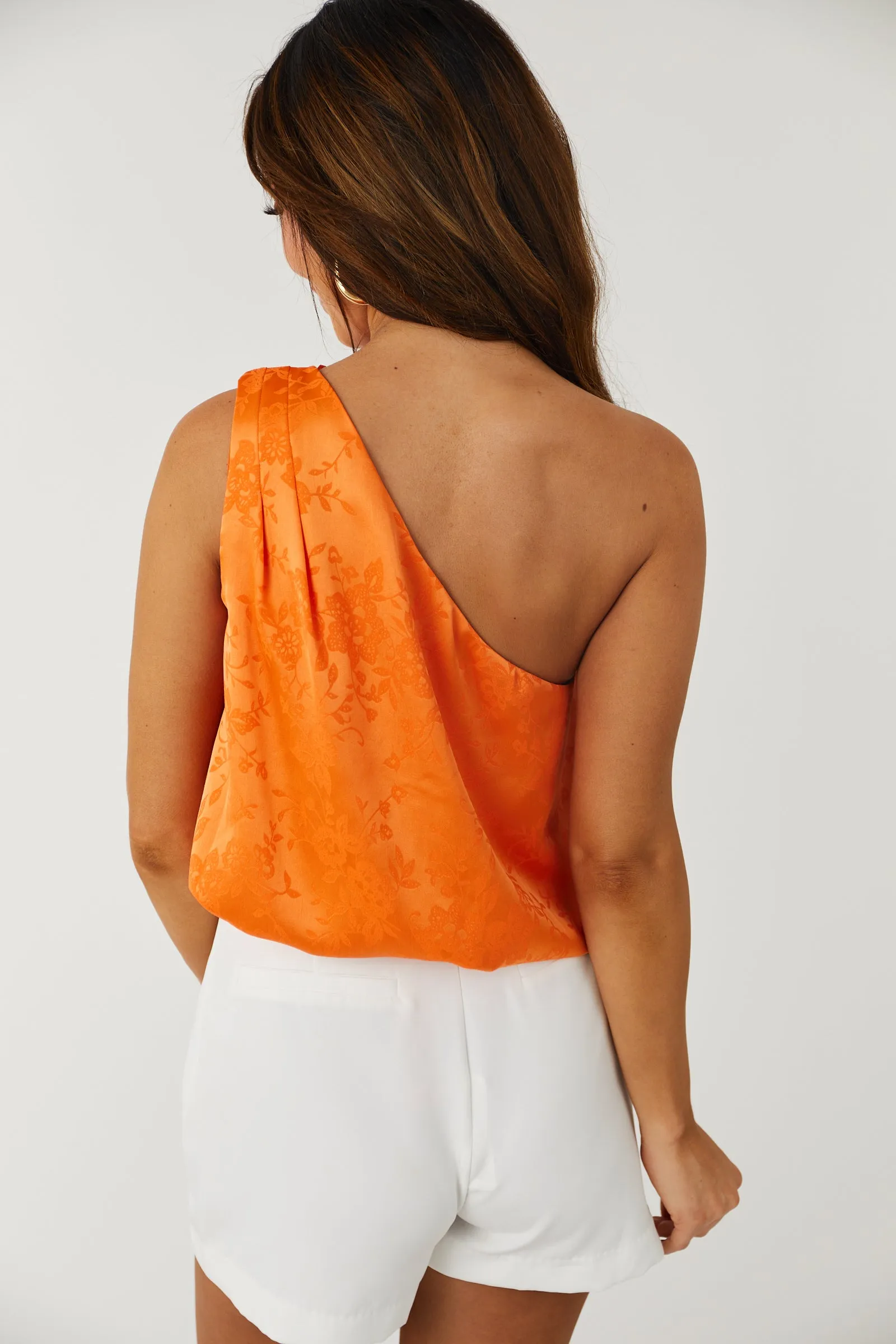 Flying Tomato Vibrant Sunset Floral Jacquard Satin Bodysuit sold by Lime Lush product image thumbnail 4