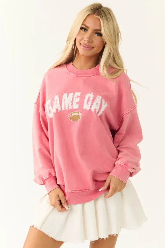 Punch 'Touch Down' Graphic Oversized Sweatshirt sold by Lime Lush