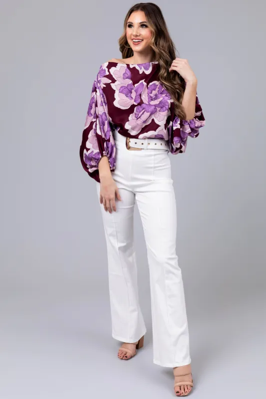Off White Denim High Waisted Pants with Belt sold by Lime Lush