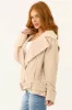 Almond Corduroy Asymmetrical Jacket sold by Lime Lush
