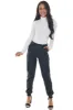 KanCan Black Faux Leather High Rise Cargo Joggers sold by Lime Lush