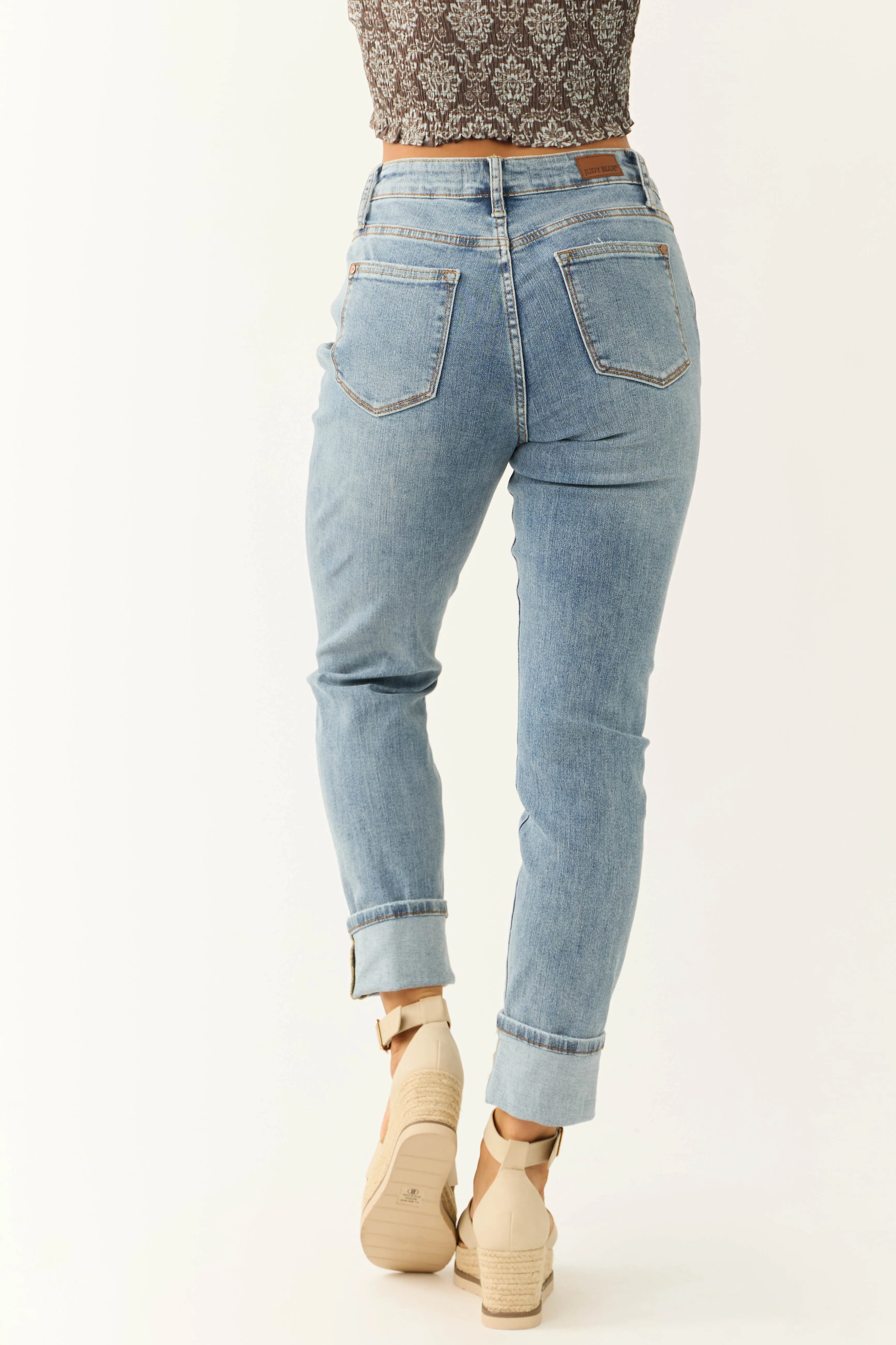 Judy Blue Light Vintage Wash Boyfriend Jeans sold by Lime Lush product image thumbnail 5