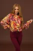 Flying Tomato Multicolor Abstract Long Sleeve Button Blouse sold by Lime Lush