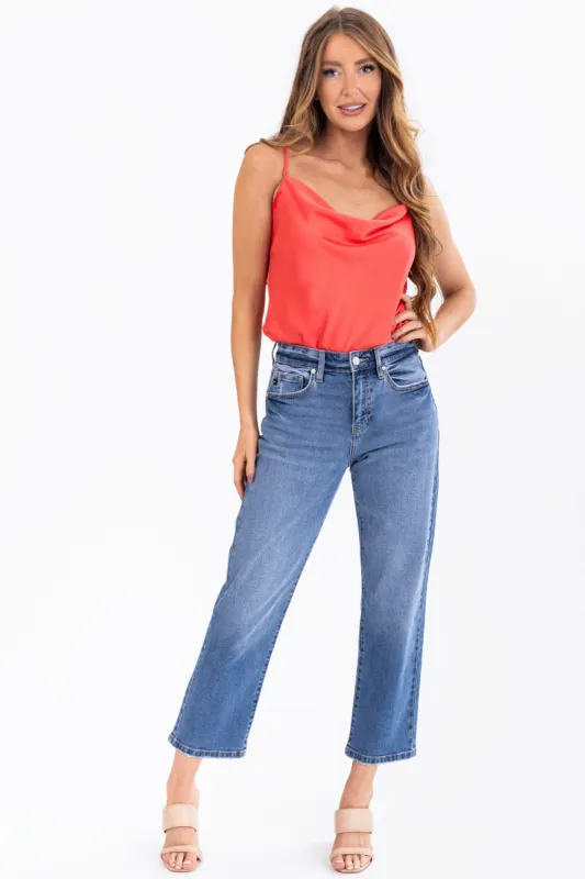 KanCan Comfort Stretch High Rise Straight Jeans sold by Lime Lush
