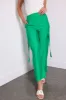 Kelly Green Faux Linen Wide Leg Cargo Pants sold by Lime Lush