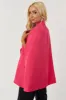 Hot Pink Double Button Cape Blazer sold by Lime Lush