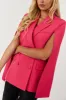 Hot Pink Double Button Cape Blazer sold by Lime Lush