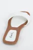 White Pleather Single Band Cushioned Sandals sold by Lime Lush