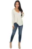 Desert Sand Comfy Henley V Neck Long Sleeve Top sold by Lime Lush