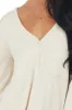 Desert Sand Comfy Henley V Neck Long Sleeve Top sold by Lime Lush