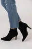 Black Faux Suede Pointed Toe Stiletto Booties sold by Lime Lush
