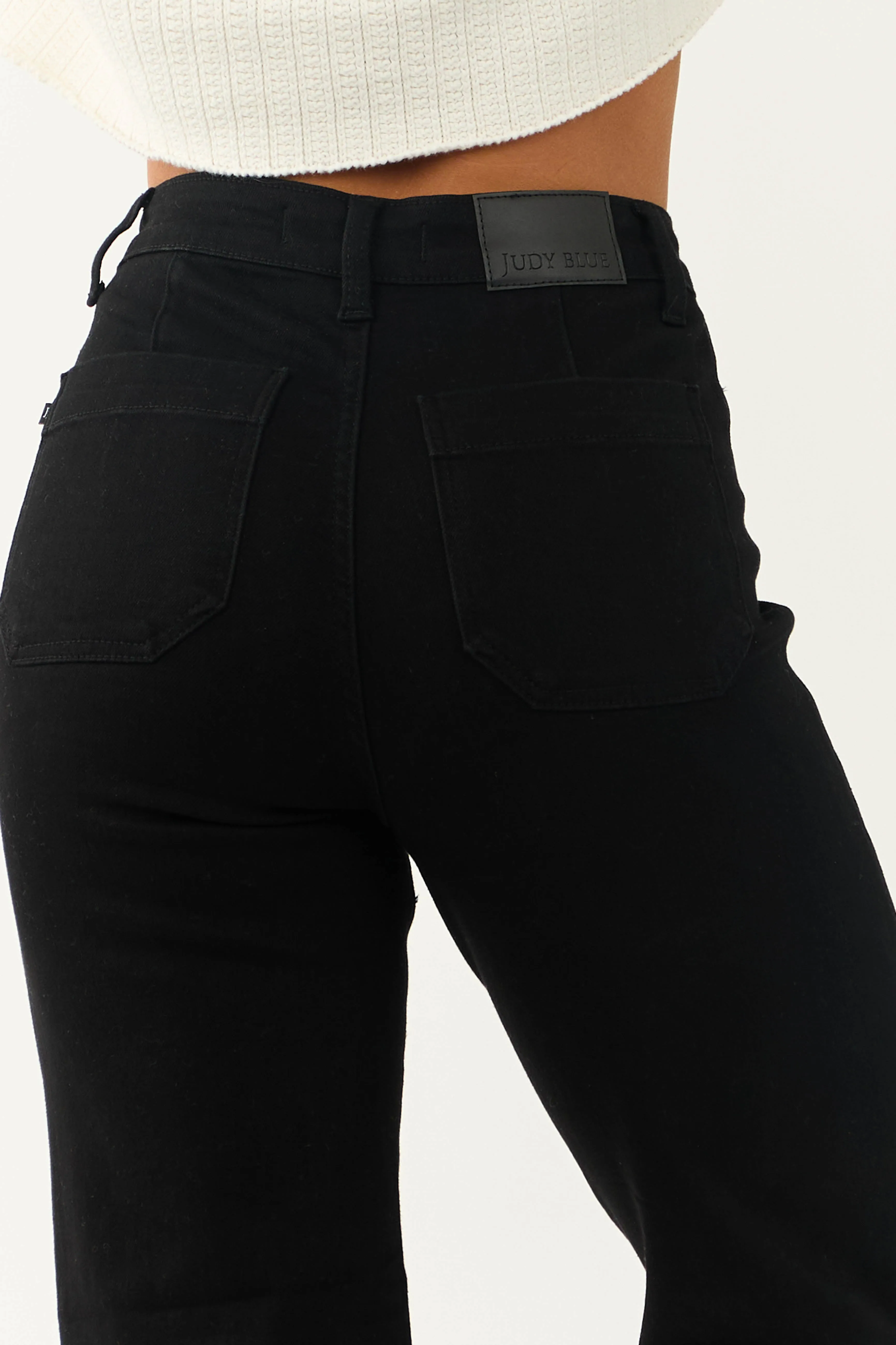 Judy Blue Black Patch Pocket Straight Jeans sold by Lime Lush product image thumbnail 5