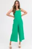 Kelly Green Sleeveless Wide Leg Jumpsuit sold by Lime Lush