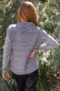 Graphite Button Shoulder Turtleneck Sweater sold by Lime Lush