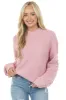 Dusty Rose Textured Bubble Sleeve Knit Sweater sold by Lime Lush