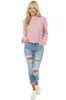 Dusty Rose Textured Bubble Sleeve Knit Sweater sold by Lime Lush