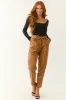 Brown Sugar Faux Leather Straight Leg Pants sold by Lime Lush