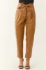 Brown Sugar Faux Leather Straight Leg Pants sold by Lime Lush