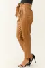Brown Sugar Faux Leather Straight Leg Pants sold by Lime Lush