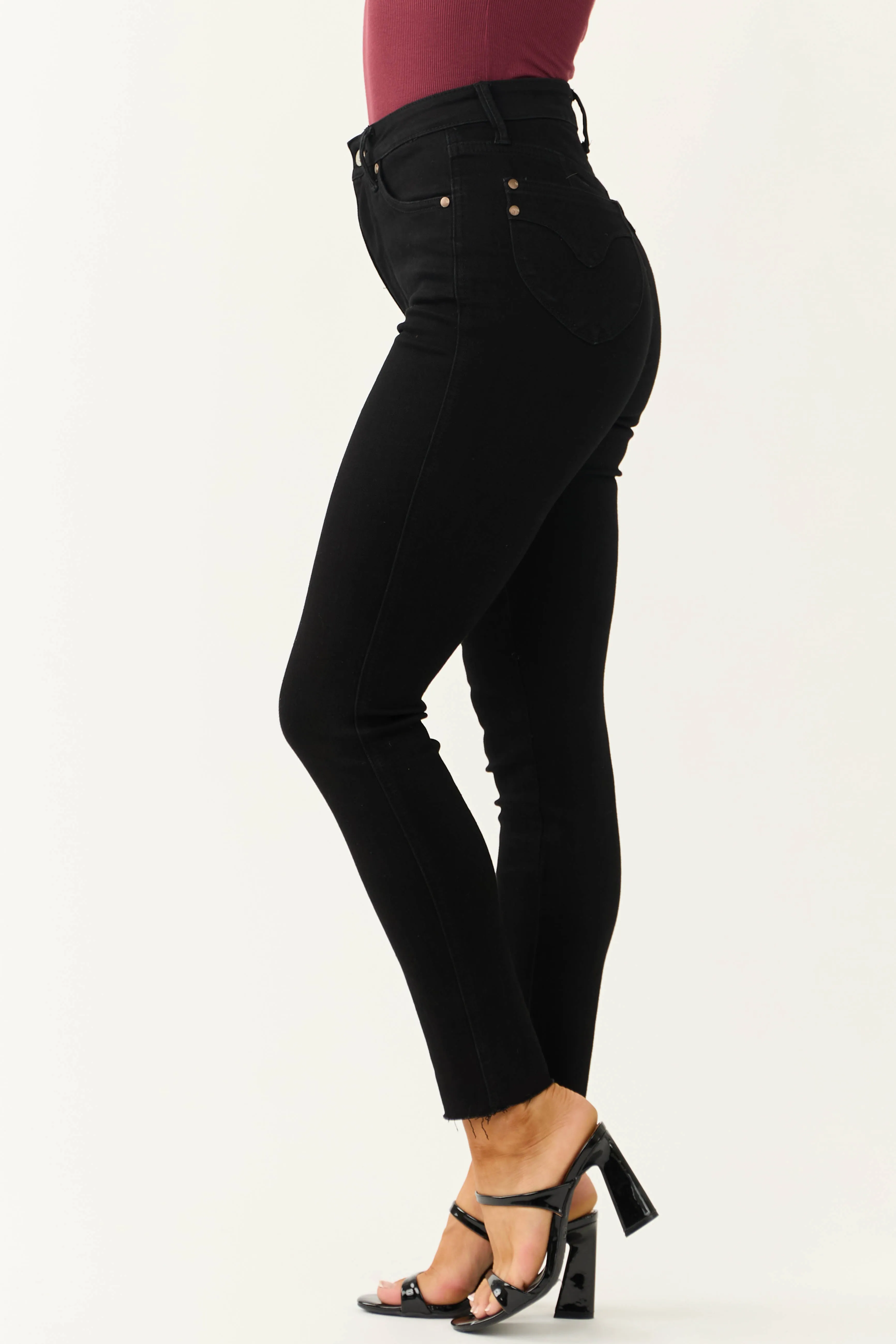 Judy Blue Black Tummy Control Skinny Jeans sold by Lime Lush product image thumbnail 3