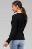 Black Wavy Ribbed Knit Snap Button Top sold by Lime Lush