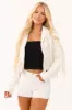Vanilla Stud Detail Fringe Pleather Jacket sold by Lime Lush